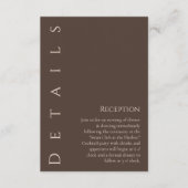 モダン結婚詳細 エンクロージャーカード (正面)