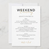 モダン結婚週末旅行カード 招待状 (正面)
