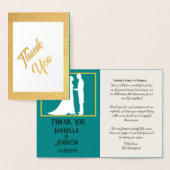 モダン結婚金ゴールド実在 箔カード (ディスプレー)