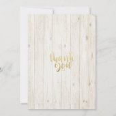 モダン結婚金パイナップル素朴カップル 招待状 (裏面)