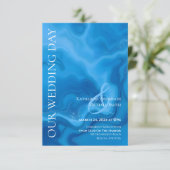 モダン結婚青 招待状 (スタンド正面)