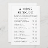 モダン結婚靴ゲーム活動カード 招待状 (正面/裏面)