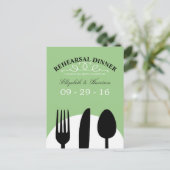 モダン結婚黒刃物リハーサル ポストカード (スタンド正面)