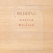 モダン結婚 アクリル招待状 (正面)