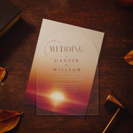 モダン結婚 アクリル招待状