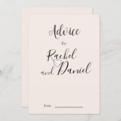 モダン結婚 アドバイスカード (正面/裏面)