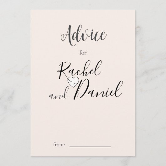 モダン結婚 アドバイスカード (正面)
