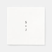 モダン結婚 スタンダードカクテルナプキン (正面)