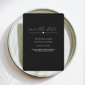 モダン結婚 | セーブザデート | 黒に白