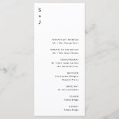 モダン結婚 プログラム (裏面)