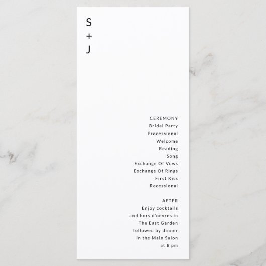 モダン結婚 プログラム (正面)