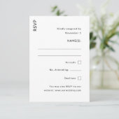 モダン結婚 出欠カード (スタンド正面)