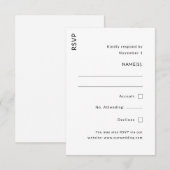 モダン結婚 出欠カード (正面/裏面)