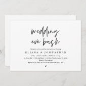 モダン結婚Eve Bashリハーサル 招待状 (正面/裏面)