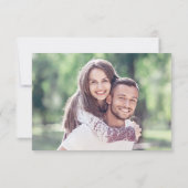 モダン結婚Greenery Geometric素朴のQRコード 出欠カード (裏面)