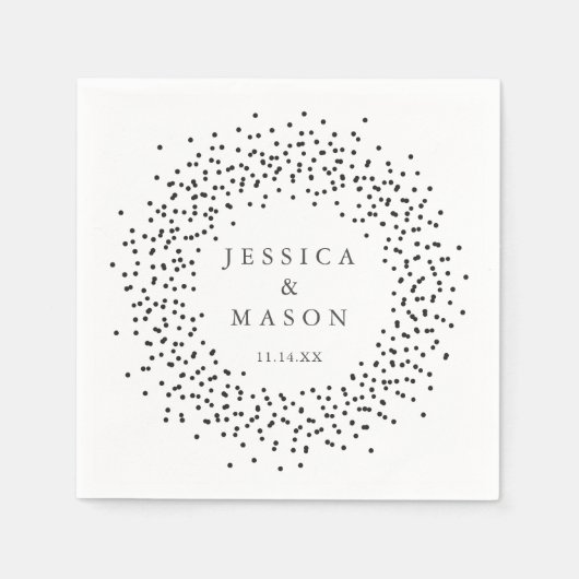 モダン結婚Napkins – カクテルナプキン スタンダードカクテルナプキン (正面)