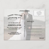 モダン結婚POST CARDに感謝 ポストカード (裏面)