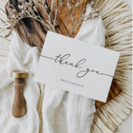 モダン結婚S Thank You Minimalist Card サンキューカード