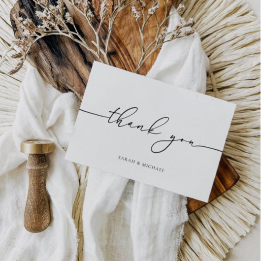 モダン結婚S Thank You Minimalist Card サンキューカード