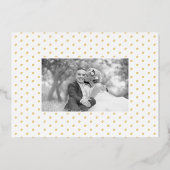 モダン結婚Thanks You 8枚のフォトコラージュ 箔シーズンカード (裏面)