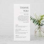 モダン結婚Thanks You and Dinner Menu メニュー (スタンド正面)