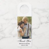 モダン結婚Thanks You Photo ボトルネックタグ (正面)