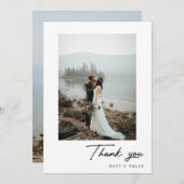 モダン結婚Thanks You Photo Card シーズンカード (正面/裏面)