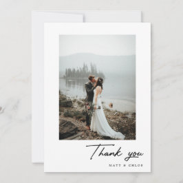 モダン結婚Thanks You Photo Card シーズンカード