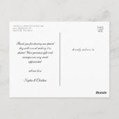 モダン結婚Thanks you Photo Card Postages ポストカード (裏面)