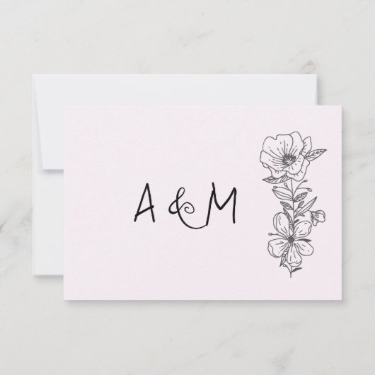 モダン結婚webサイト | RSVP QRコード。 (裏面)