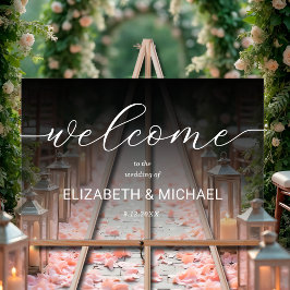 モダン結婚Welcome Transparent Black アクリルサイン