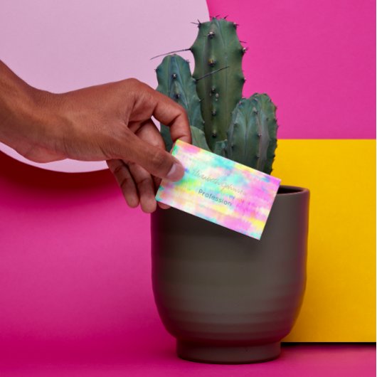 モダン絞り染めカラフル抽象芸術 名刺