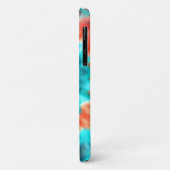 モダン絞り染めブルーオレンジパーソナライズされた名 Case-Mate iPhoneケース (裏面/左)