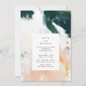 モダン絵を描ア結婚ル 招待状 (正面)