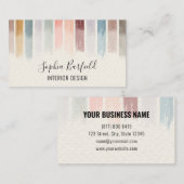 モダン絵を描カラフル内装プロフェッショナル 名刺 (正面/裏面)