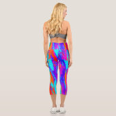 モダン絵を描カラフル型 カプリレギンス (裏面)