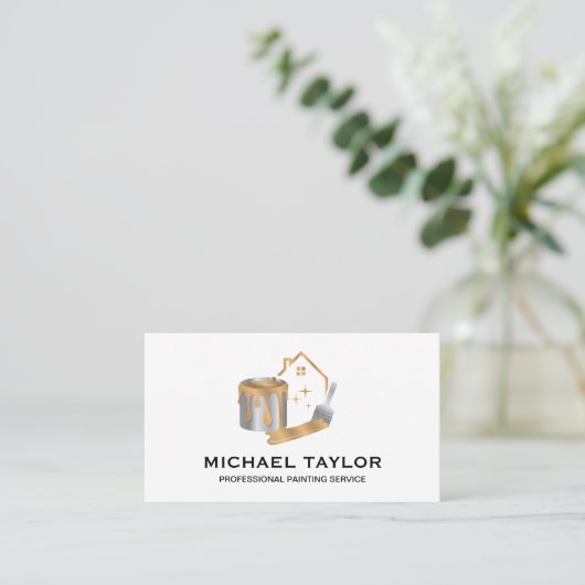 モダン絵を描サービス絵を描サービス 名刺 (スタンド正面)