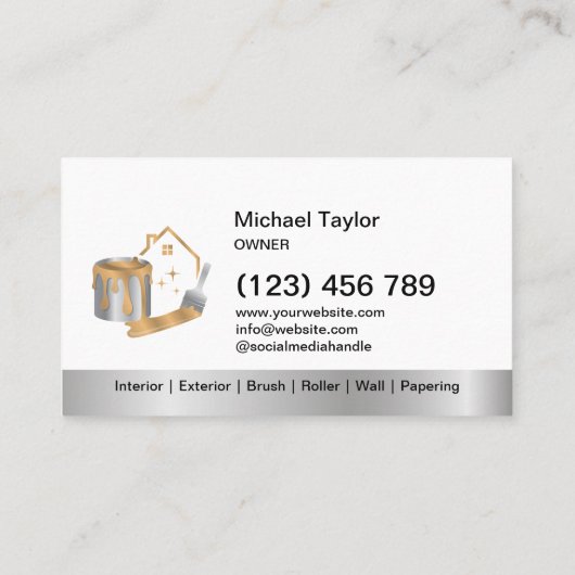 モダン絵を描サービス絵を描サービス 名刺 (裏面)