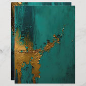 モダン絵を描ティール（緑がかった色） (正面/裏面)