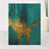 モダン絵を描ティール(緑がかった色) カード (正面)