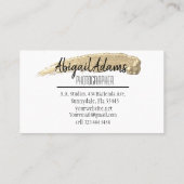 モダン絵を描ミニマル金ゴールド 名刺 (裏面)