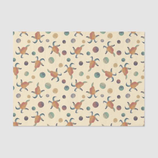 モダン絵を描ヤギイラスト水玉模様 薄葉紙 (正面)