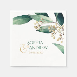 モダン絵を描植物性結婚植物 スタンダードカクテルナプキン