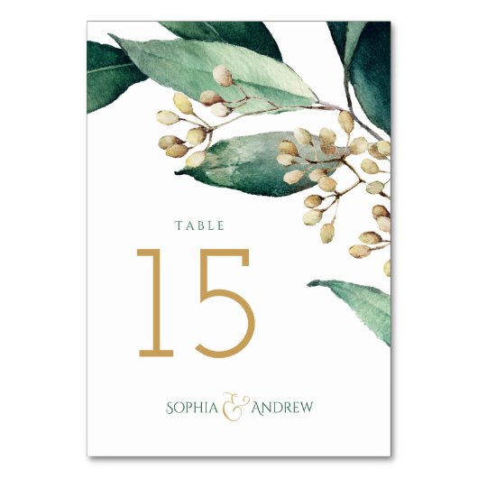 モダン絵を描植物性結婚植物 テーブルナンバー (裏面)