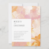 モダン絵を描結婚抽象芸術 招待状 (正面)