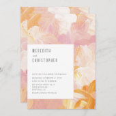 モダン絵を描結婚抽象芸術 招待状 (正面/裏面)