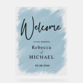 モダン絵を描結婚歓迎 アクリルサイン (正面)