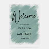 モダン絵を描結婚歓迎 アクリルサイン (正面)