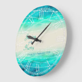 モダン絵を描結婚海の時計 ラージ壁時計 (傾斜)