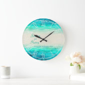 モダン絵を描結婚海の時計 ラージ壁時計 (ホーム)